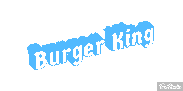 Burger King Effetto testo