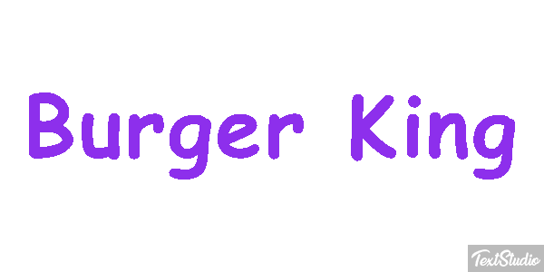 Burger King Effetto testo