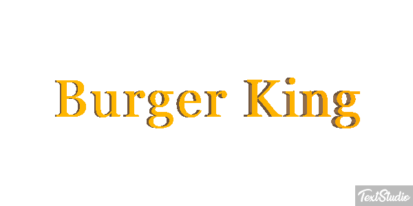 Burger King Effetto testo