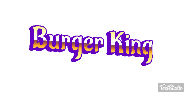 Burger King Effetto testo