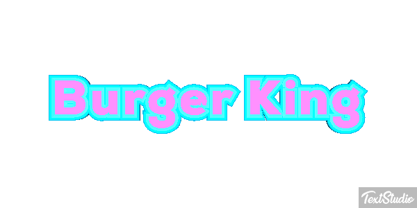 Burger King Effetto testo