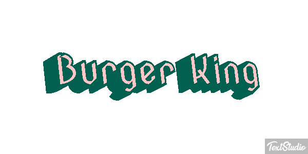 Burger King Effetto testo