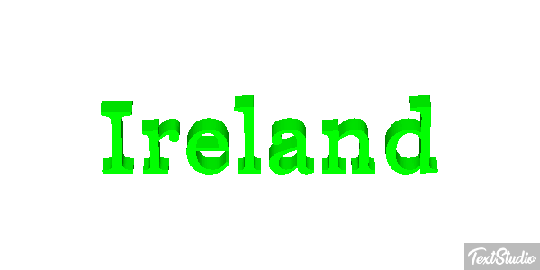 Ireland Text effect