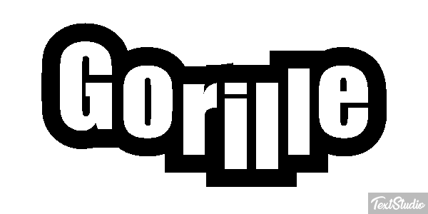 Gorille Tekst effect