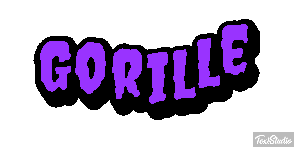 Gorille Tekst effect
