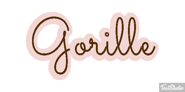 Gorille Tekst effect
