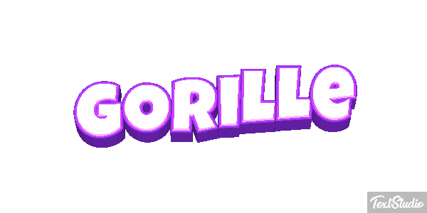 Gorille Tekst effect