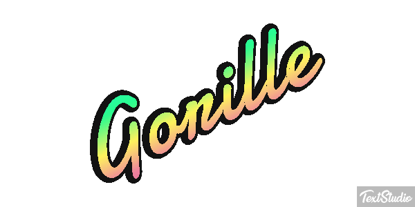 Gorille Tekst effect