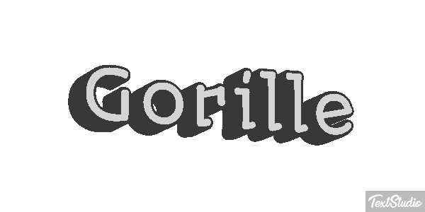 Gorille Tekst effect