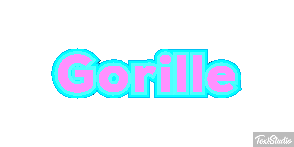 Gorille Tekst effect