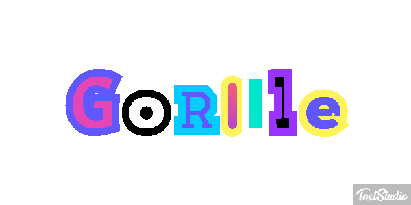 Gorille Tekst effect