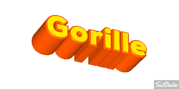 Gorille Tekst effect