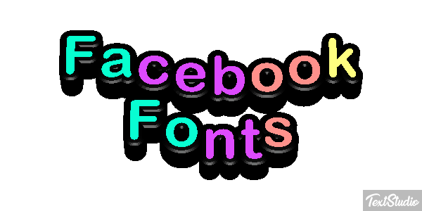 Facebook Fonts Efekt tekstowy