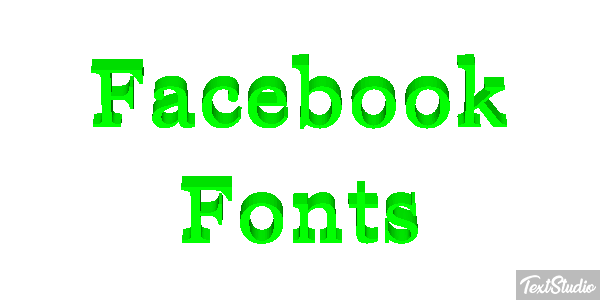 Facebook Fonts Efekt tekstowy