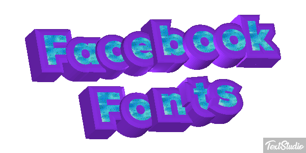 Facebook Fonts Efekt tekstowy