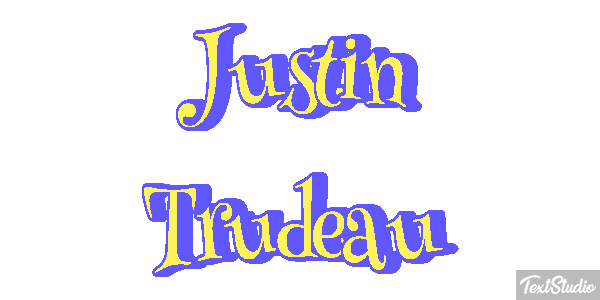 Justin Trudeau Text effect