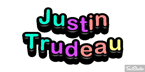 Justin Trudeau Text effect