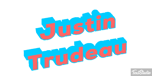 Justin Trudeau Text effect