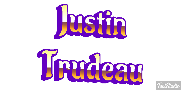 Justin Trudeau Text effect