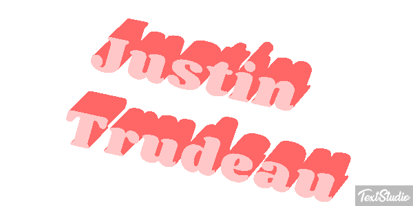 Justin Trudeau Text effect
