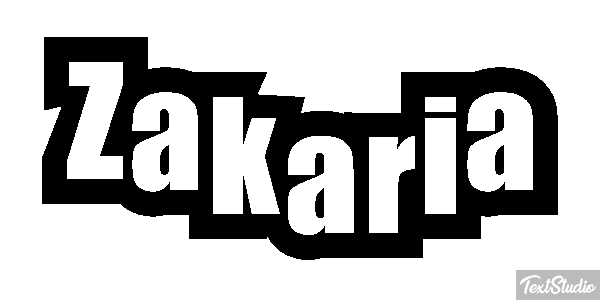 Zakaria Text effect