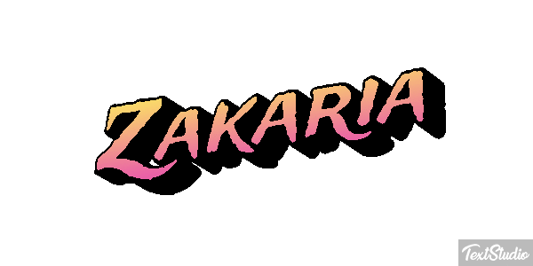 Zakaria Text effect