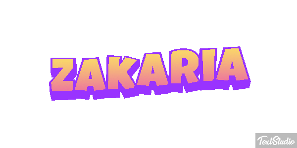 Zakaria Text effect