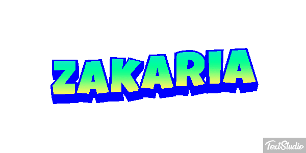 Zakaria Text effect