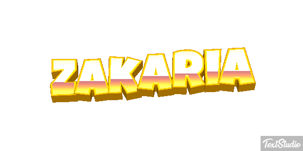 Zakaria Text effect