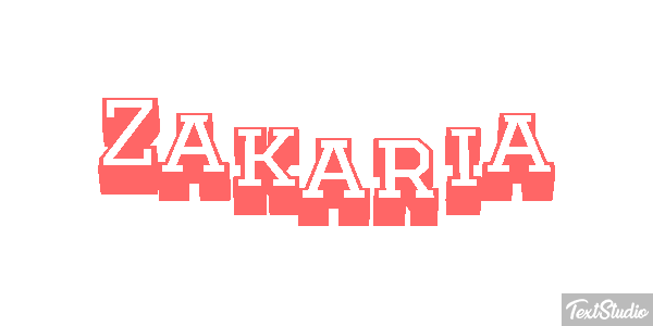 Zakaria Text effect
