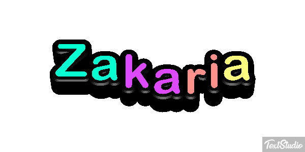 Zakaria Text effect