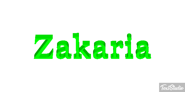 Zakaria Text effect