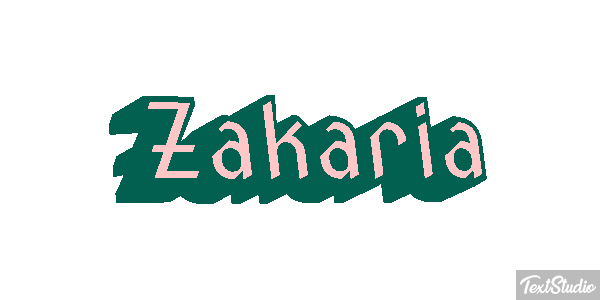 Zakaria Text effect