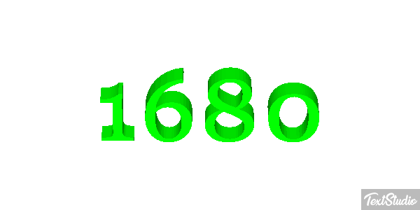 1680 Text effect