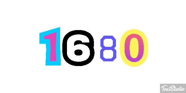 1680 Text effect