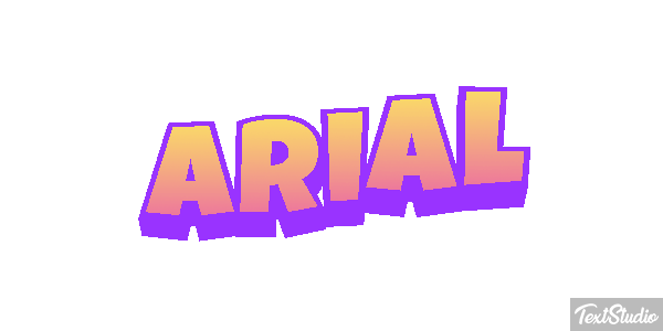 Arial Efekt tekstowy