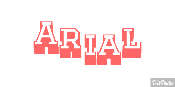 Arial Efekt tekstowy