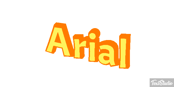 Arial Efekt tekstowy