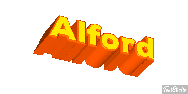 Alford Text effect