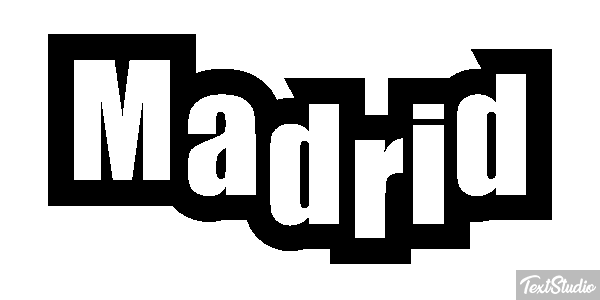 Madrid Tekst effect