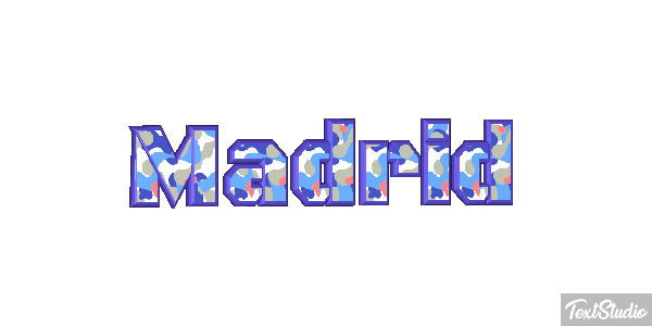 Madrid Tekst effect