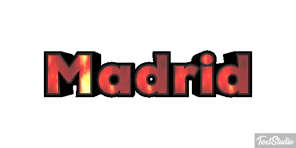 Madrid Tekst effect