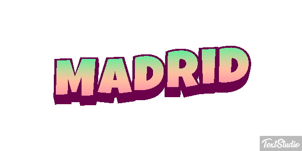 Madrid Tekst effect