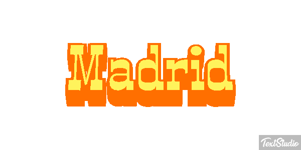Madrid Tekst effect