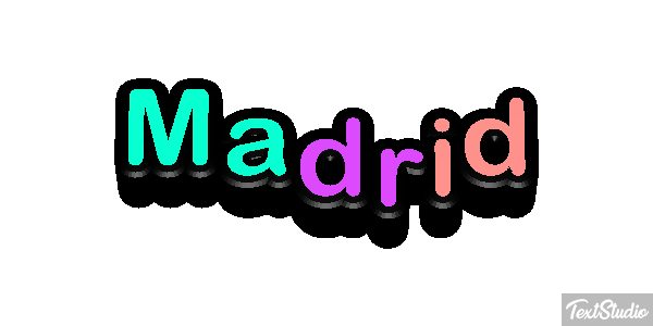 Madrid Tekst effect