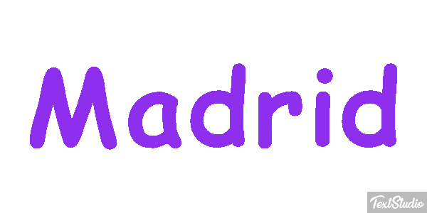 Madrid Tekst effect