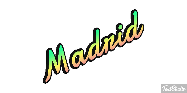 Madrid Tekst effect