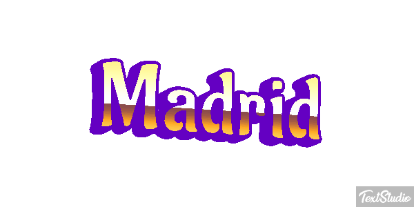 Madrid Tekst effect