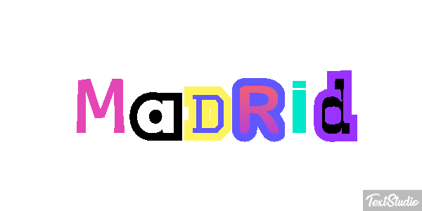 Madrid Tekst effect