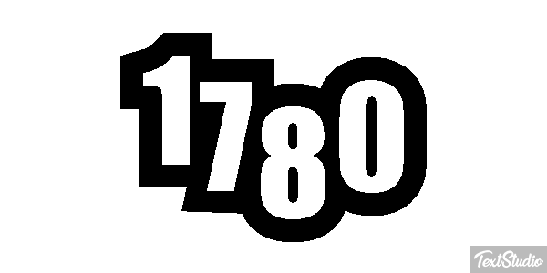 1780 Text effect